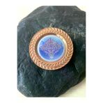 SANAT TACİRİ El Boyama Çini Baski Temali Bakir Renkli Magnet No 07 EK45634R27