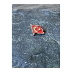 SANAT TACİRİ Vintage Mineli Türk Bayraği Rozet