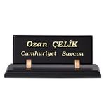 SANATBLOĞU AHŞAP MASA İSİMLİK OFİS HEDİYELİK KABARTMA VE SUBLİMASYON İSİMLİK CLK-843