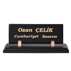 SANATBLOĞU AHŞAP MASA İSİMLİK OFİS HEDİYELİK KABARTMA VE SUBLİMASYON İSİMLİK CLK-897