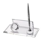 SANATBLOĞU DAİAMOND KRİSTAL ŞEFFAF ALTIN SET DESENLİ OFİS MASA ÜSTÜ İSİMLİĞİ HEDİYELİK MASA İSİMLİK 533 CLK-323