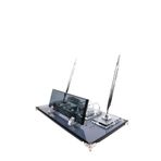 SANATBLOĞU KRİSTAL FÜME SET MASA İSİMLİĞİ PREMİUM ŞIK OFİS HEDİYELİK CLK-1281
