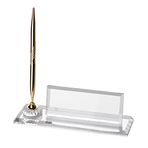 SANATBLOĞU MAYER KRİSTAL ŞEFFAF ALTIN SET DESENLİ OFİS MASA ÜSTÜ İSİMLİĞİ HEDİYELİK MASA İSİMLİK 538 CLK-1441