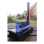 SANATBLOĞU Ofis Masası İsim Plakası Dekoru Şeffaf Kristal Cam Özel İsim Plakaları - (20 x 6) 042 CLK-756