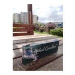 SANATBLOĞU Ofis Masası İsim Plakası Dekoru Şeffaf Kristal Cam Özel İsim Plakaları - (20 x 6) 045 CLK-1973