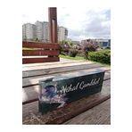 SANATBLOĞU Ofis Masası İsim Plakası Dekoru Şeffaf Kristal Cam Özel İsim Plakaları - (20 x 6) 045 CLK-735