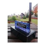 SANATBLOĞU Ofis Masası İsim Plakası Dekoru Şeffaf Kristal Cam Özel İsim Plakaları - (20 x 6) 09 CLK-1903