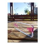 SANATBLOĞU Ofis Masası İsim Plakası Dekoru Şeffaf Kristal Cam Özel İsim Plakaları - (20 x 6) A8 CLK-769
