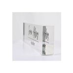 SANATBLOĞU Ofis Masası İsim Plakası Dekoru Şeffaf Kristal Cam Özel İsim Plakaları - (20 x 6 x 1,6) A10 CLK-1966