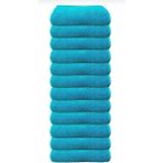 Sanatella 12LI Boya Tutmayan Mikrofiber El Yüz Spor Kuaför Havlusu 50X90 cm - 50 x 90 cm - Turkuaz