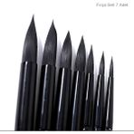 Sanathobi Fırça Seti, Tahrir Fırçası, Minyatür, Tezhip, Resim, Suluboya, Yağlı Boya-7'li Set