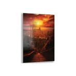 Sanatsal Cam Tablo - Rönesans - Dikey Motif 15-008, 65 x 45