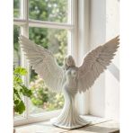 Sanatsal Melek Heykeli Kanatlı Kadın Figürlü 3D Dekoratif Biblo