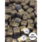Sanatsal Mozaik Çalışmalarınız Için Renkli Cam Mozaik Taşı - 7x7 mm - Gri