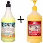 Sanayi Kimya Ağır Yağ Sökücü Radyatör Temizleme İlacı 1 Litre & Granüllü El Temizleme Kremi 1 Lt