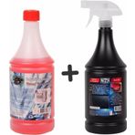 Sanayi Kimya Oto Kalorifer Ve Petek Temizleme Ilacı (Solventli) 1 Lt & Yağmur Suyu Kaydırıcı,Hızlı Cila 1 Lt