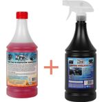 Sanayi Kimya Oto Kalorifer Ve Petek Temizleme Sıvısı Yağ Sök. 1 Litre & Torpido Parlatıcı Süt 500 Ml