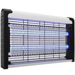 Sanayi Tipi Sinek Öldürücü, 20W, 2000V, Çift UV Lamba, XL Boy, 38x24x5 cm, Dış Koruma Izgara