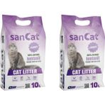 Sancat 2x10 lt Lavanta Kokulu Premium Beyaz Kedi Kumu