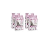 Sancat 4x5 lt Bebek Pudrası Kokulu Premium Beyaz Kedi Kumu