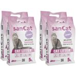 Sancat 4x5 lt Lavanta Kokulu Premium Beyaz Kedi Kumu