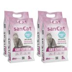 Sancat 4x5 lt Marsilya Sabunu Kokulu Premium Beyaz Kedi Kumu