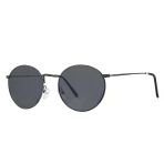 Sanches Retro Gun Metal Füme Polarize Cam Yuvarlak Güneş Gözlüğü 50