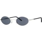 Sanches Unisex Gümüş Füme Cam Polarize Oval Güneş Gözlüğü 6005