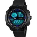 Sanda 762 Su Geçirmez Erkek Ectronic Saat Mavi (Yurt Dışından)