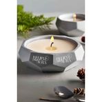 Sandal Ağacı Kokulu Mum - %100 Soya Mumu El Yapımı Beyaz Beton Aromaterapi Kokulu Mum - 450 cc