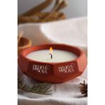 Sandal Ağacı Kokulu Mum - %100 Soya Mumu El Yapımı Kırmızı Beton Aromaterapi Kokulu Mum - 450 cc