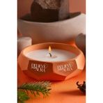 Sandal Ağacı Kokulu Mum - %100 Soya Mumu El Yapımı Turuncu Beton Aromaterapi Kokulu Mum - 450 cc