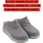 Sandal Spor Kadın Ince Taban Ortopedik File Sabo Doktor Hemşire Hastane Aşçı Terliği SS001-0258 Füme