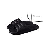 Sandaletler Moda Kişilik Banyo Banyo Ev Terlikleri İç Mekan Moda Tek Kelime Parmak arası terlik Ev Çift Modelleri Sevimli Kadın Sandalet Terlik Duş Terliği Kanepe (Renk: Siyah, Beden: 36-37)