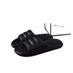 Sandaletler Moda Kişilik Banyo Banyo Ev Terlikleri İç Mekan Moda Tek Kelime Parmak arası terlik Ev Çift Modelleri Sevimli Kadın Sandalet Terlik Duş Terliği Kanepe (Renk: Siyah, Beden: 44-45)