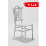 Sandalie 4 Adet Keops Beyaz Sandalye / Balkon-Bahçe-Mutfak