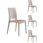 Sandalie 4 Adet Rattan Cappucino Sandalye / Balkon-bahçe-teras