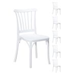 SANDALİE 6 Adet Violet Beyaz Sandalye / Balkon-bahçe-mutfak