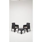 Sandalie Apex Minderli 1+1+s Bahçe ve balkon ve teras Mobilyası - Antrasit Füme