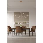 Sandalie Cross Sabit 160X95 Cm 4 Kişilik Salon&Mutfak Masa Takımı - Atlantik Çam