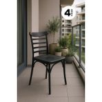 Sandalie Efes Home Mutfak Sandalye 4 Adet – Siyah
