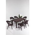 Sandalie Garden Large Rattan Kahve Masa Takımı Bahçe&Balkon
