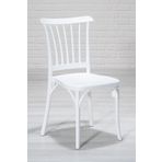SANDALİE Home Violet 2 Adet Mutfak Balkon Bahçe Sandalye Beyaz