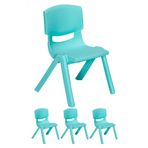 Sandalie Junior 4 Adet Ergonomik Konforlu Anaokulu Kres Cocuk Sandalyesi - Turkuaz