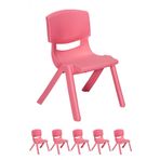 Sandalie Junior 6 Adet Ergonomik Konforlu Anaokulu Kres Cocuk Sandalyesi - Pembe