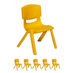 Sandalie Junior 6 Adet Ergonomik Konforlu Anaokulu Kres Cocuk Sandalyesi - Sari