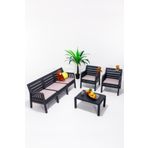 Sandalie Lara 3 1 1 S Bahçe Takımı Balkon - Bahçe - Teras Mobilyası / Antrasit