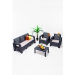 Sandalie Olimpos 3+1+1+S Balkon&Teras Bahçe Mobilyası / Antrasit