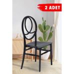 Sandalie Phoenix 2 Adet Mutfak Sandalye - Siyah