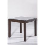 Sandalie Rattan Camlı Kahve Masa 80X80 - Bahçe Balkon Teras Kullanımı İçin Şık ve Dayanıklı